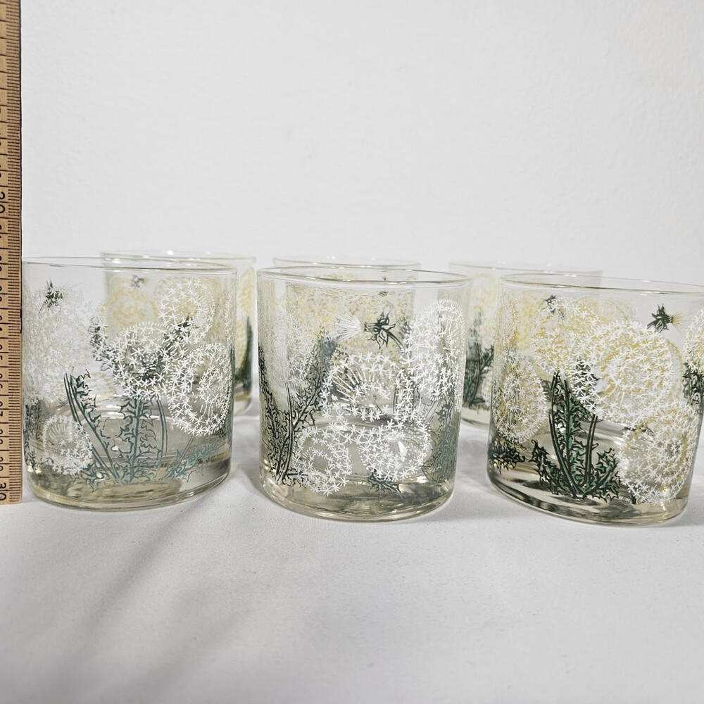 Vtg Set Of 6 Dorothy Thorpe Hand Painted Rocks Glasses MCM mid Century - Picture 2 of 9